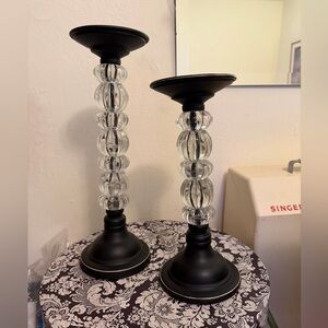 Pier 1 Imports Iron and Glass Candle Holders